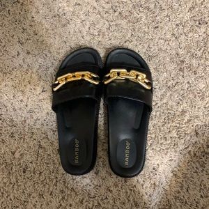Forever 21 sandals with chain detail